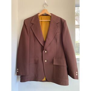 Vintage 50s Palm Beach, Holt's Sport Coat Suit Jacket Blazer Brown Men's 42